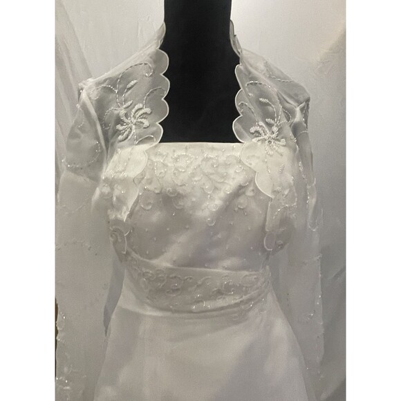 Memories By Maggie Sottero Wedding Gown Strapless with Modesty jacket 14 sequins - Picture 2 of 16